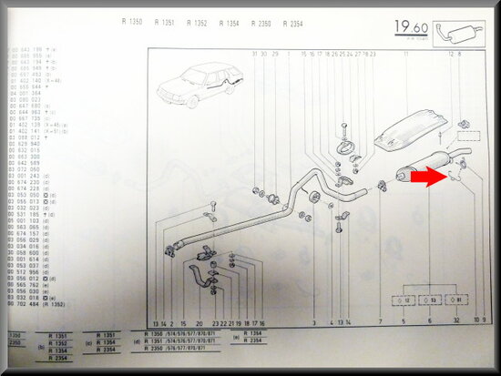 R18 Uitlaat veer (New Old Stock).