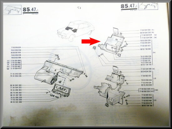 Dashboard frame, type 1.