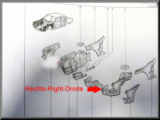 R18 Pièce d'aile avant droite (New Old Stock).