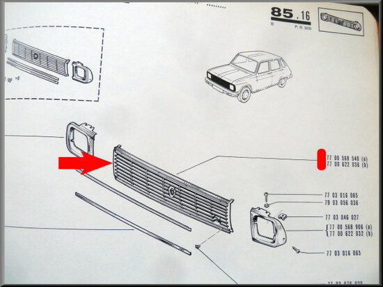 R6 GT Grill (New Old Stock).