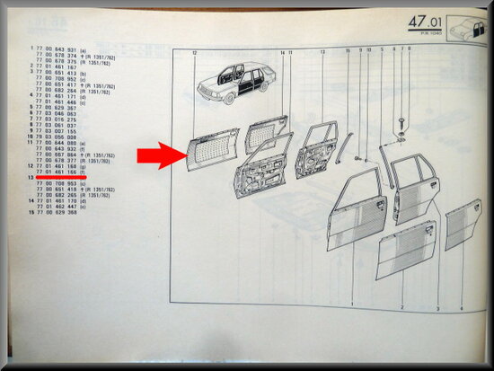 R18 Doorskin front right (New Old Stock).