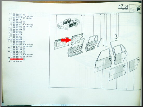 R18 Doorskin rear right (New Old Stock).