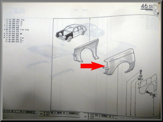 R14 Front wing left (New Old Stock), second model.