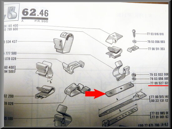 Support plate speedometer cable.