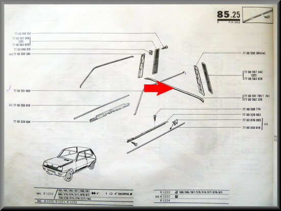 R5 Tailgate trim  (New Old Stock).