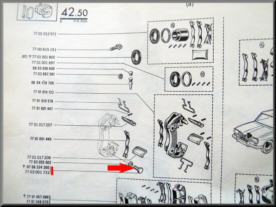 Caliper bracket bolt.