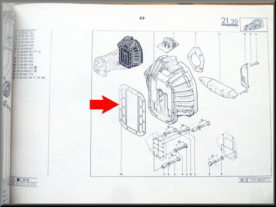 R20-R30 Gasket clutch housing (New Old Stock).