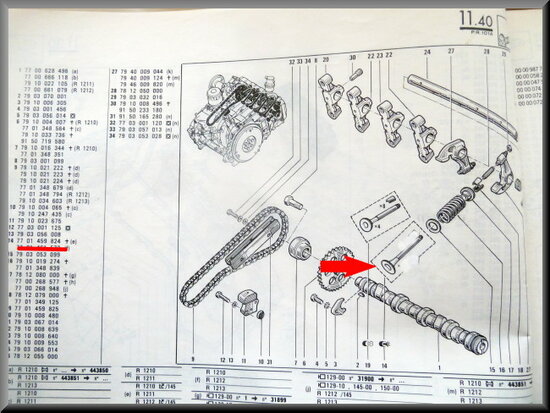 R14 Soupape admission (New Old Stock).