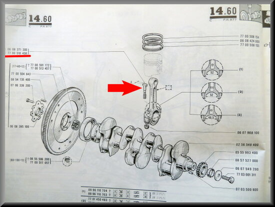 Drijfstanglagerkap bout.