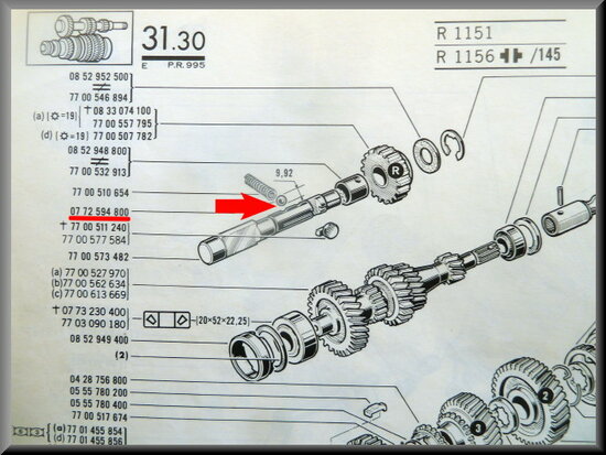 Detent ball 10 mm.