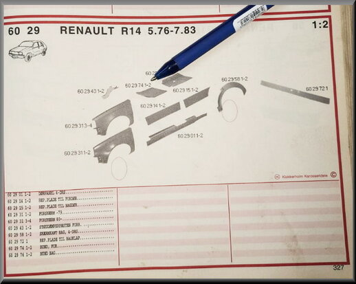 R14 Deel bodemplaat rechts (New Old Stock).