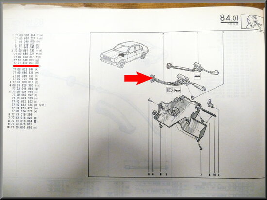 R14 Steering column switch (New Old Stock).