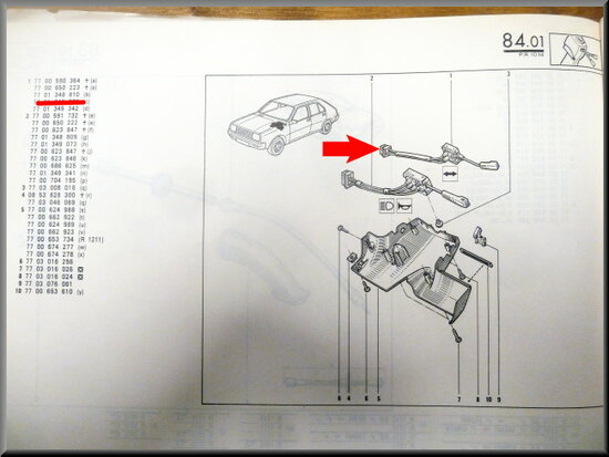 R14 Turn signal switch (New Old Stock).