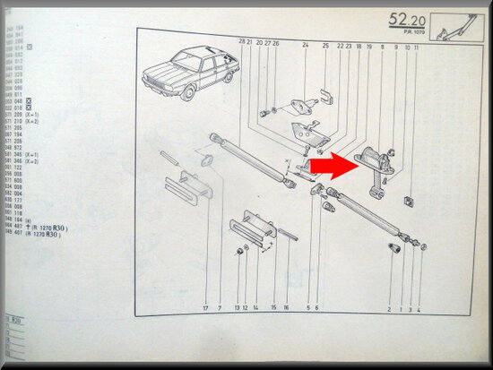 R20-R30 Rolling mechanism rear shelf (New Old Stock).