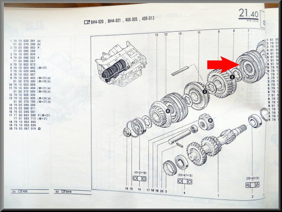 R14 Moyeu de synchro 1er et 2e vitesse (New Old Stock).