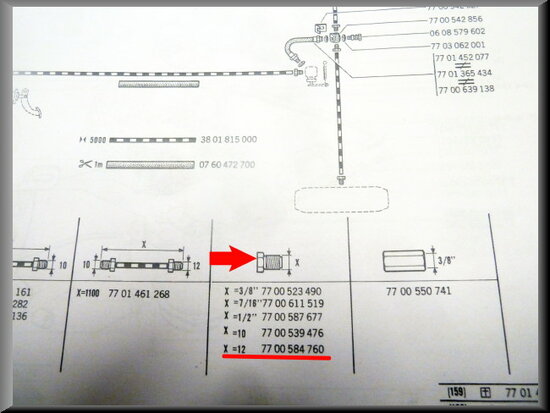 Brake line swivel M12x1,25 (coarse thread).