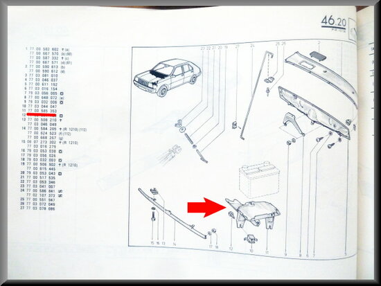 R14 Accu houder (New Old Stock).