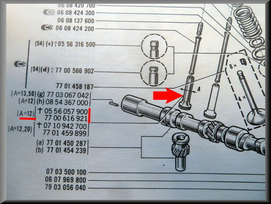 Valve tappet 12mm.