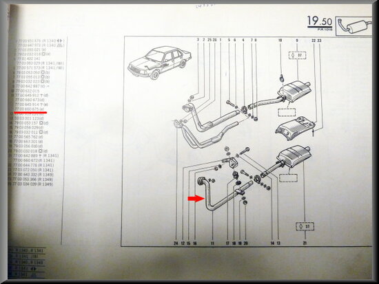 R18 Elbow pipe (automatic gearbox) (New Old Stock).