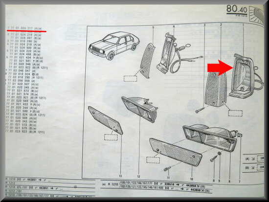 R14 Knipperlicht unit links Cibie (New Old Stock).