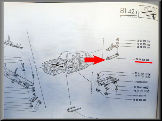 Mounting plate for bonnet centering pin.