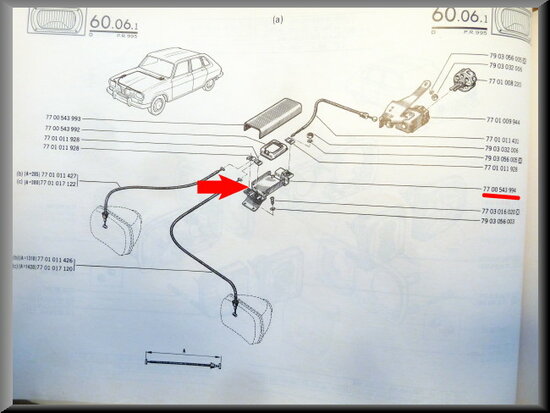 Afstelmechanisme koplampen TS-TX type 1.