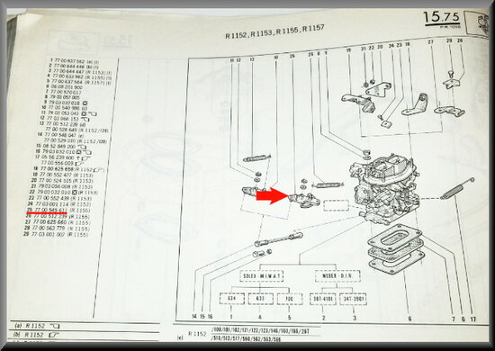 Throttle rod lever.