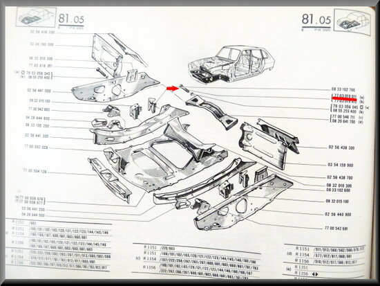 Steering rack beam self-tapping bolt M8.