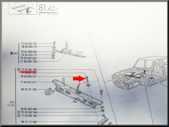 Bolt M8x20 (yellow passivated)