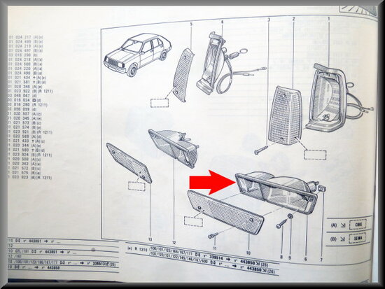 R14 Knipperlicht unit links Seima 10470 (New Old Stock).