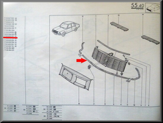 R18 Front trim (New Old Stock).