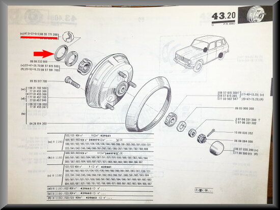 Ring rear axle bearing R1150-R1151 (47.5x37x5x2).