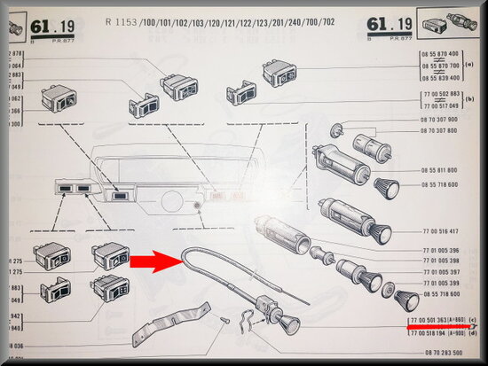 Choke cable R1153.