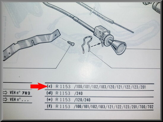 Choke cable R1153.