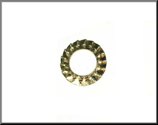 Lock washer double serrated M10 (yellow passivated).