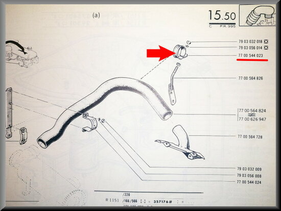 Bracket heating hose (preheating).