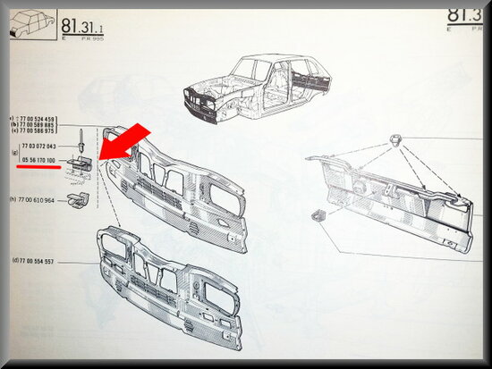 Agrafe de support de moteur.