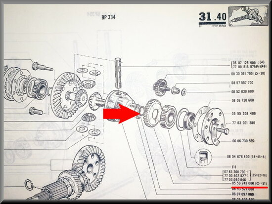 R4-R6-Rodeo Speedometer pinion (51 theeth) (New Old Stock).