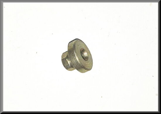 Handbrake cable adjustment screw.
