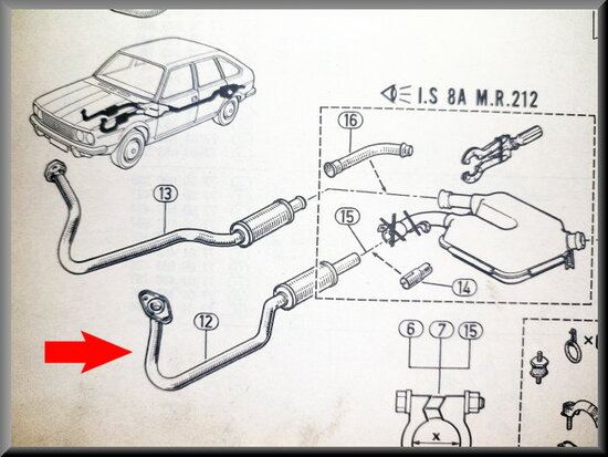 R30 Exhaust pipe (New Old Stock).