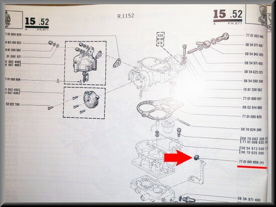 Carburetor rubber R1152.