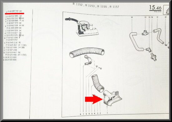 Heat shield air intake manifold TL.