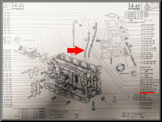 Oliepeilstok buis R16 TX.