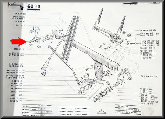 Right wiper axle (SEV Marshal).