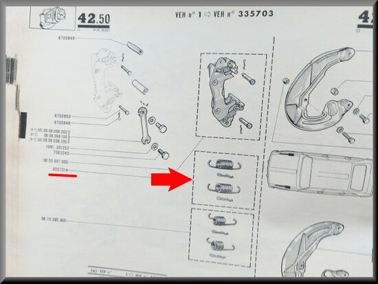 Brake caliper spring set (R1150).