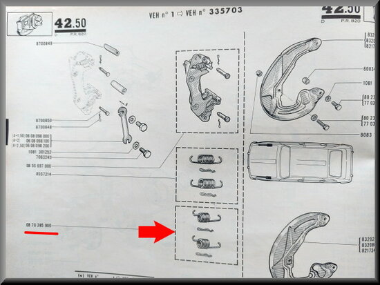 Brake caliper spring set (R1150).