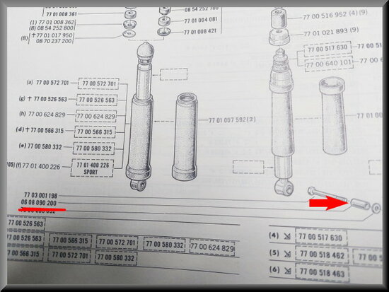 Shock absorber bolt bush.