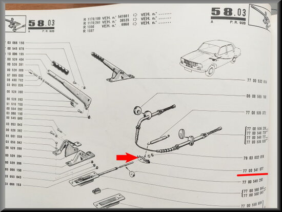 R18-Espace: Kabelgeleider (New Old Stock).