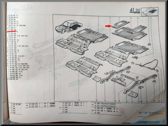 R18: Plaat bovenzijde achter rechts (New Old Stock)