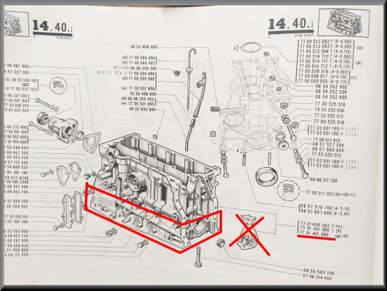 Onderblok R16 TS, type 807 -1565 cc
